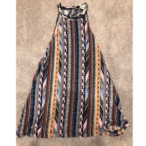 Fit and flare open back top